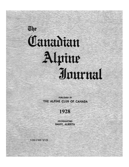 Canadian Alpine Journal 1928 cover